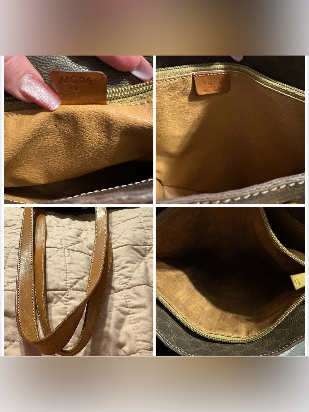 Auth. Vintage 1996 Céline Macadam Bucket Tote Shoulder Bag In Classic Monogram - Picture 15 of 16